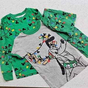 Boys Sz 12 Disney 3pc Christmas Pajama Set
